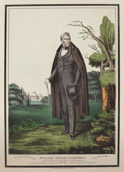 William Henry Harrison: Devátý prezident Spojených států od Nathaniel Currier