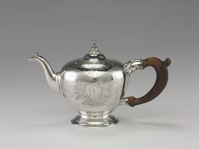 Čajová konvice, cca 1755-1760 (stříbrná) od Nathaniel Hurd