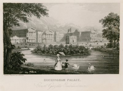 Buckinghamský palác od Nathaniel Whittock