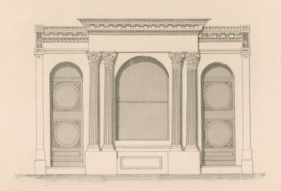 Před obchodem s vínem a lihovinami pana Mabera, Tyndale Place, Islington od Nathaniel Whittock