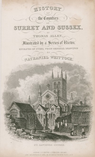 Kostel svatého Spasitele, Southwark, Surrey od Nathaniel Whittock