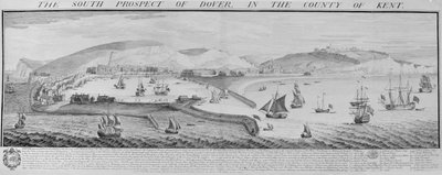 Die Südansicht von Dover in der Grafschaft Kent von Nathaniel and Samuel  Buck