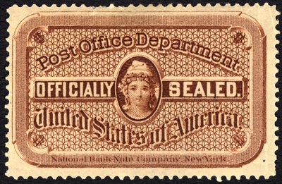 Poštovní pečeť, c. 1879. od National Bank Note Company