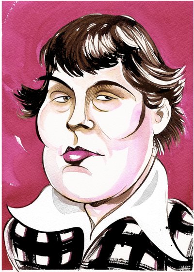 Galina Ustvolskaya - barevná karikatura od Neale Osborne