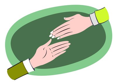 Pomocné ruce - ilustrace obchodní alegorie od Neale Osborne