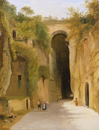 Crypta Napoletana, pod kopcem Posillipo, Neapol, kolem roku 1840 od Neapolitan School
