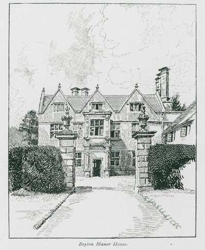 Boyton Manor House (litografie) od Nelly Erichsen