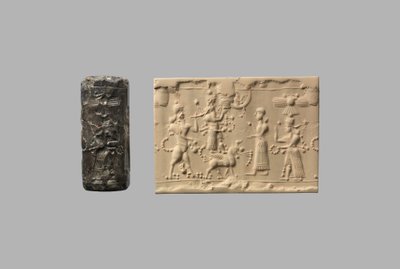 Válcová pečeť se štírem a moderním dojmem, cca 8.–7. století př. n. l. (křemen, kryptokrystalický) od Neo Assyrian