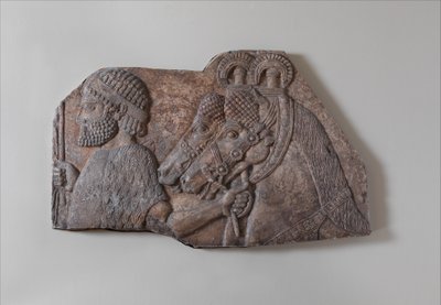 Cizí ženich v přítokovém průvodu, c.721-05 B.C. (sádra alabastr) od Neo Assyrian Neo Assyrian