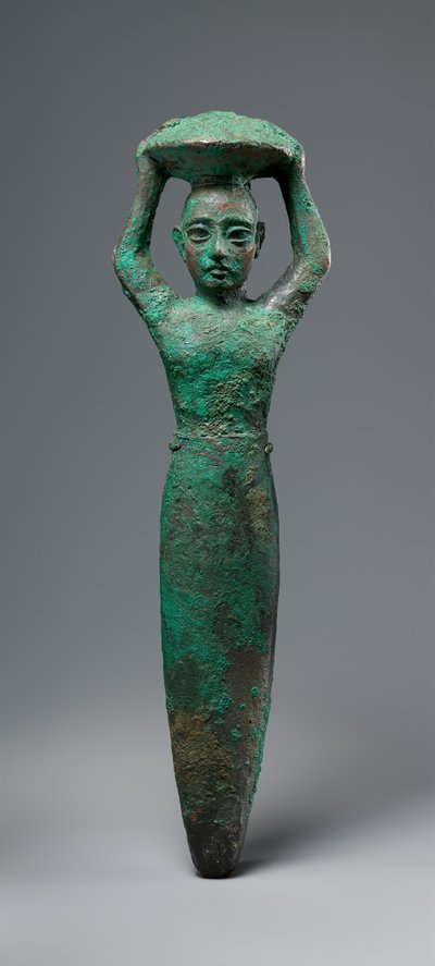 Základní postava krále Shulgiho z Uru, nesoucí košík, c. 2094–2047 př. n. l. (měď) od Neo Sumerian