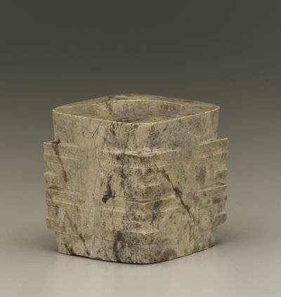 Short tube (cong) Lake Tai region, Liangzhu culture, 3300-2250 BC (jade) od Neolithic Period Chinese School