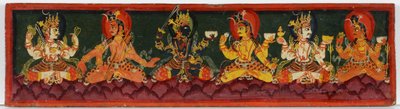 Obálka knihy z rukopisu Shaiva (neprůhledné wc na dřevě) od Nepalese School