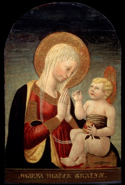 Madona a dítě s granátovým jablkem, 15. století od Neri di Bicci
