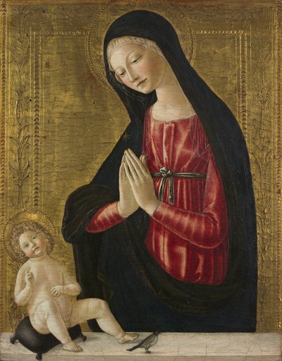 Panna a dítě se stehlíkem od Neroccio de