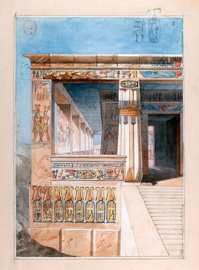 Starověký egyptský chrám, 19. století od Nestor l