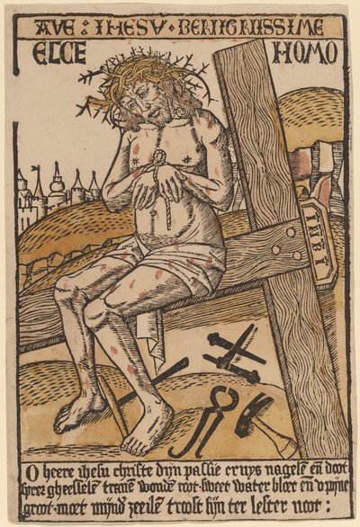 Kristus jako muž bolesti od Netherlandish 15th Century