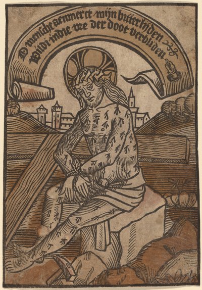 Kristus jako muž bolesti od Netherlandish 15th Century