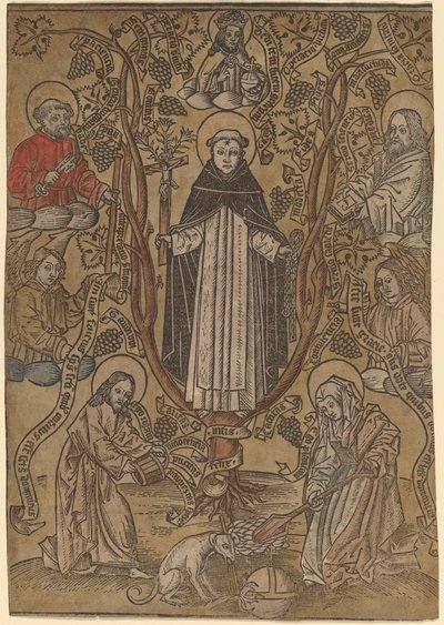 Genealogický strom dominikánů od Netherlandish 15th Century
