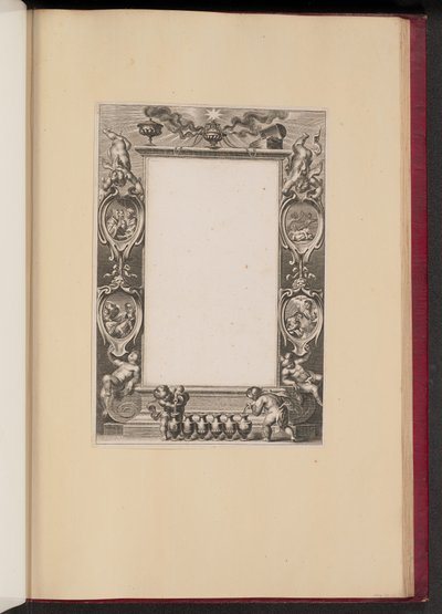 Hraniční ilustrace s výjevy ze života Krista a Putti nalévající víno od Netherlandish 17th Century