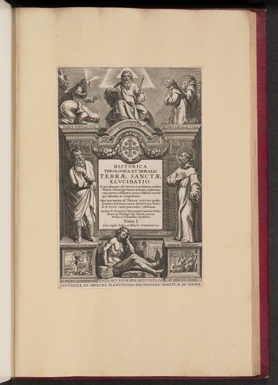 Titulní strana Franciscus Aguilonius, Historické teologické a morální vyhlazení Svaté země od Netherlandish 17th Century after Sir Peter Paul Rubens