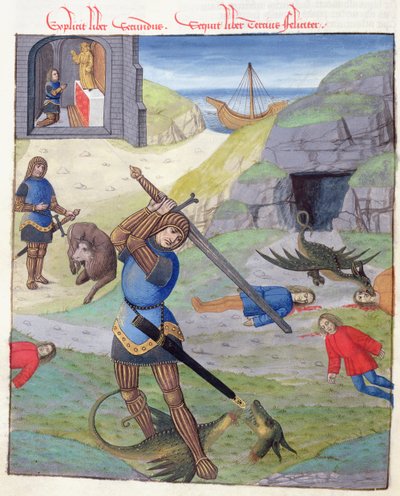 Ms 324 f.35 v. Cadmus, z Metamorphoses 10 od Ovidia, 1497 od Netherlandish School