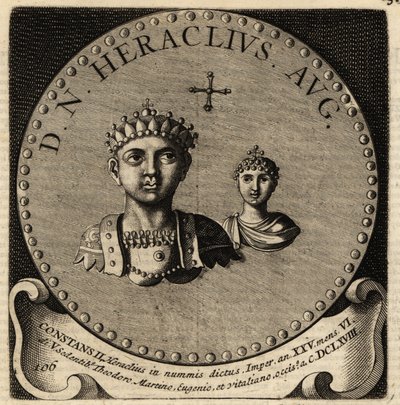 Portrét byzantského císaře Konstanse II. a Fausty. od Netherlandish School