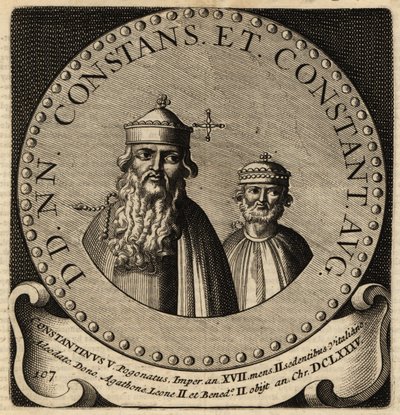 Portrét byzantských císařů Konstanta II. a Konstantina IV. od Netherlandish School