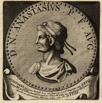 Portrét římského císaře Anastasia I. od Netherlandish School