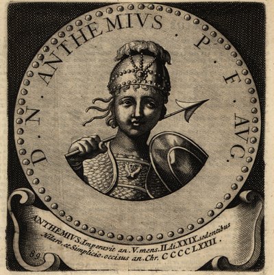 Portrét římského císaře Anthemia. od Netherlandish School