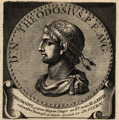 Portrét římského císaře Theodosia I. od Netherlandish School