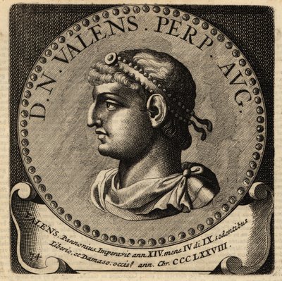 Portrét římského císaře Valense. od Netherlandish School