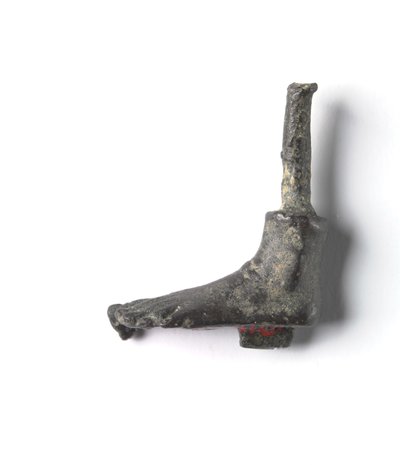 Bronzová hora z „Shawabty Bundle“: Noha, konec 18. až 19. dynastie, cca 1336–1256 př. n. l. (bronz) od New Kingdom Egyptian