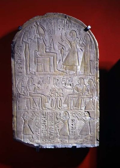 Stéla z Iuny (kámen) od New Kingdom Egyptian