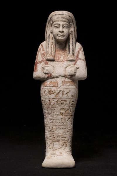 Ushabti pro ženu jménem Wia, Ramesside Period (vápenec) od New Kingdom Egyptian