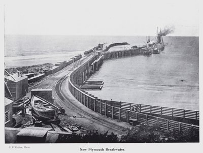 New Plymouth, Nový Zéland: New Plymouth Breakwater (černobílá fotografie) od New Zealand Photographer