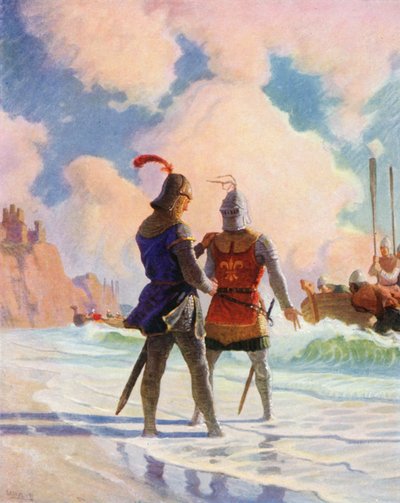 Bruce na pláži od Newell Convers Wyeth