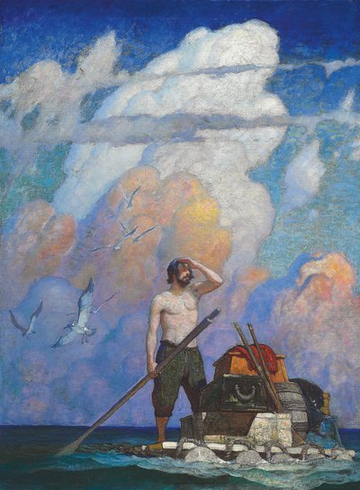 Na míli, nebo tak nějak, můj vor šel velmi dobře od Newell Convers Wyeth