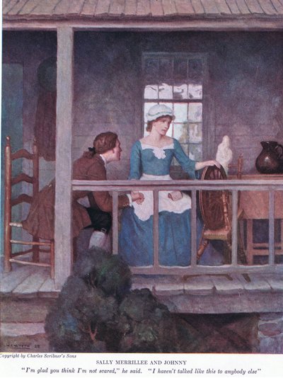 Sally Merrillee a Johnny: Jsem rád, že si myslíš, že se nebojím, řekl. Takhle jsem s nikým jiným nemluvil, 1928 od Newell Convers Wyeth