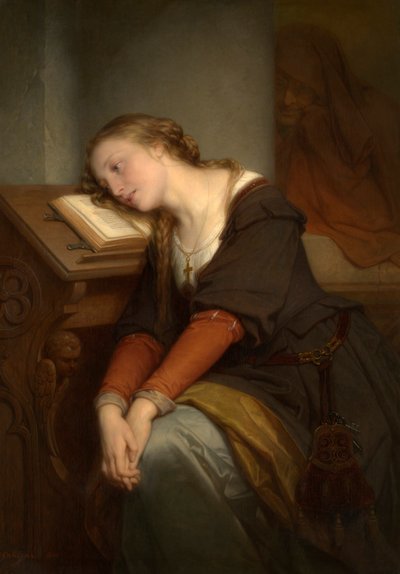 Markéta v kostele (olej na plátně) od Nicaise de Keyser