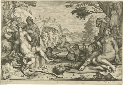 Diana v Callisto od Nicaise de Ruyter