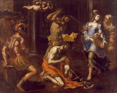 Stětí hlavy svatého Jana Křtitele od Niccolo de Simone (aktivní 1636-1655), olej na plátně od Niccolò de Simone