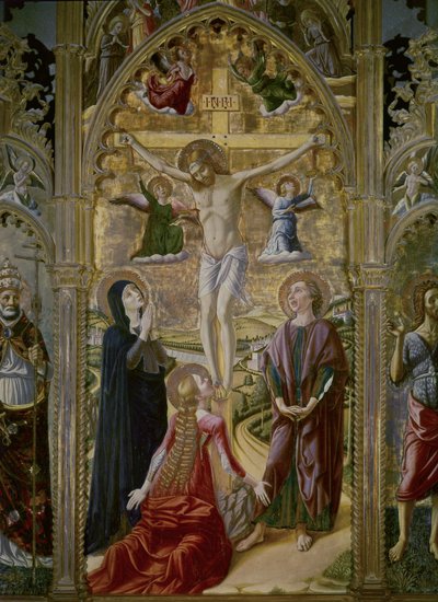 Ukřižování. 1480. (tempera a zlato na desce) od Niccolo Alunno