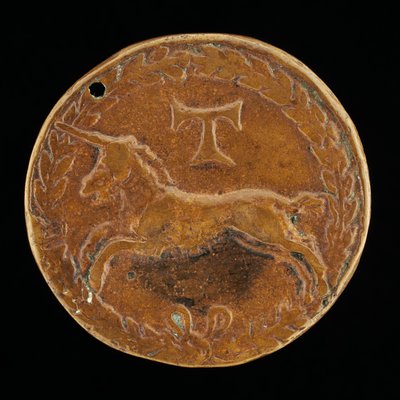 Unicorn a Tau-Cross [reverzní], c. 14801486. od Niccolo Fiorentino