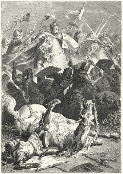 Zajetí těžce zraněného markraběte Ezzelina III da Romano v bitvě u Torricella od Niccolo Sanesi