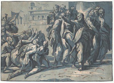 Kristus uzdravující malomocné, 1540-50., 1540-50. od Niccolo Vicentino