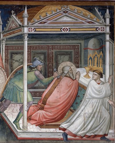 Život svatého Matouše: smrt světce - Freska, počátek 14. století od Niccolo di Pietro Gerini