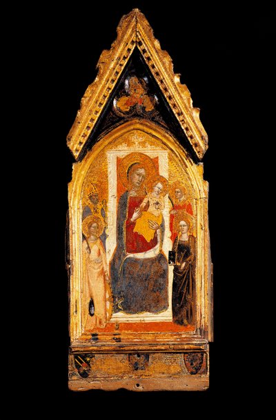 Panna s dítětem a svatými Dřevomalba od Niccolo di Tommaso (známý mezi 1343 a 1367) Assisi ze 14. století, Museo del Tesoro della Basilica di San Francesco od Niccolo di Tommaso