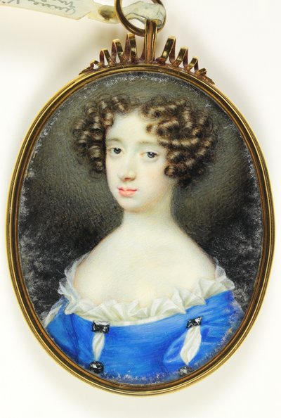 Anne Villiers, Madame Bentinck (akvarel na slonovině) od Nicholas (attr.to) Dixon