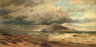 Cookův průliv, Nový Zéland od Nicholas Chevalier
