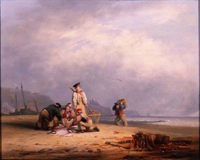 Fisherfolk Třídění jejich denních úlovků od Nicholas Condy